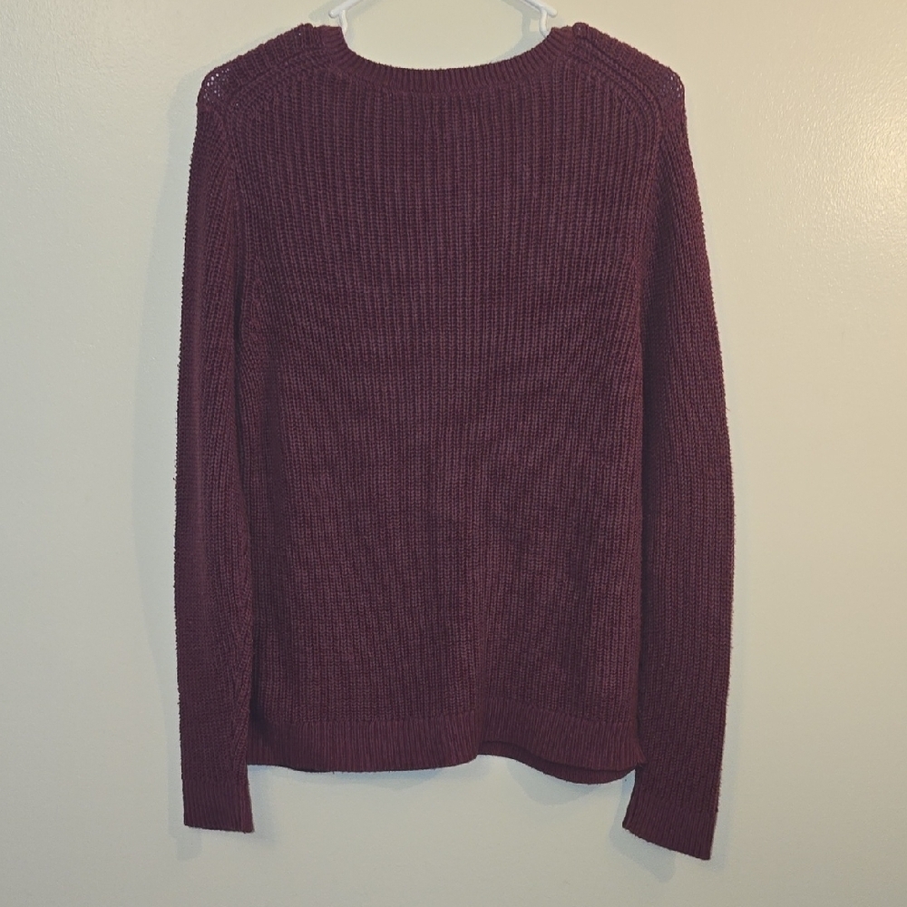Croft & Barrow Rich Burgundy Cable Knit Sweater - Picture 5 of 5